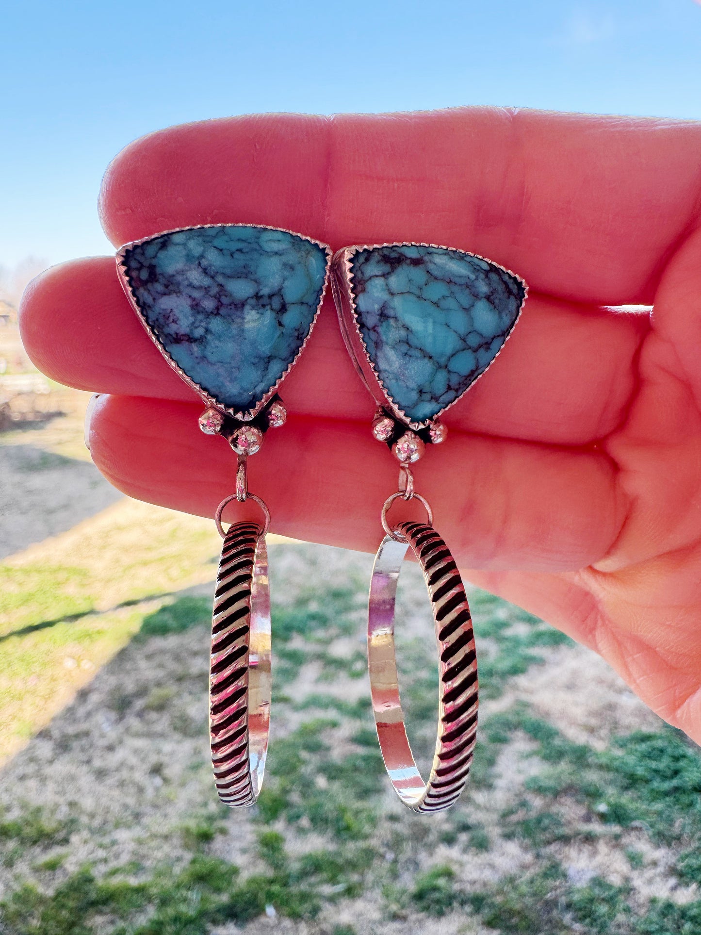 Sterling and Turquoise Post Earrings